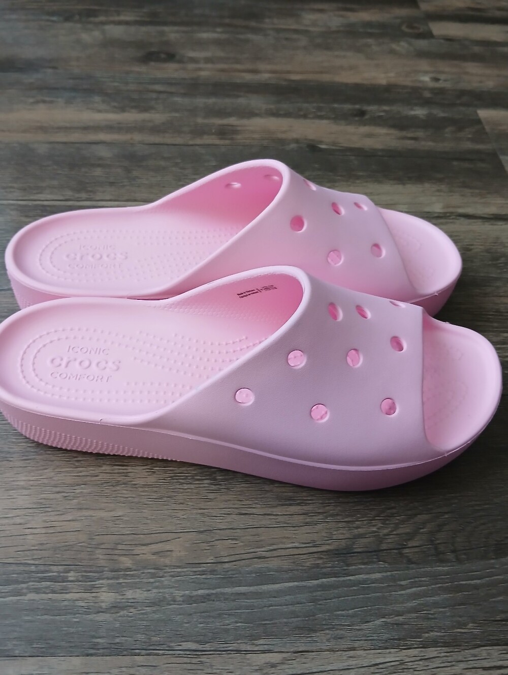 CROCS Baby Pink Slide Sandals